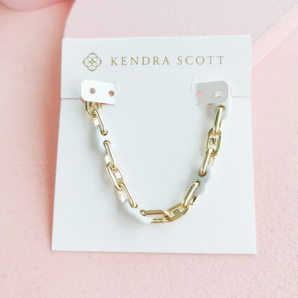 Kendra Scott - Bailey White Mix Gold Chain Bracelet - NEW